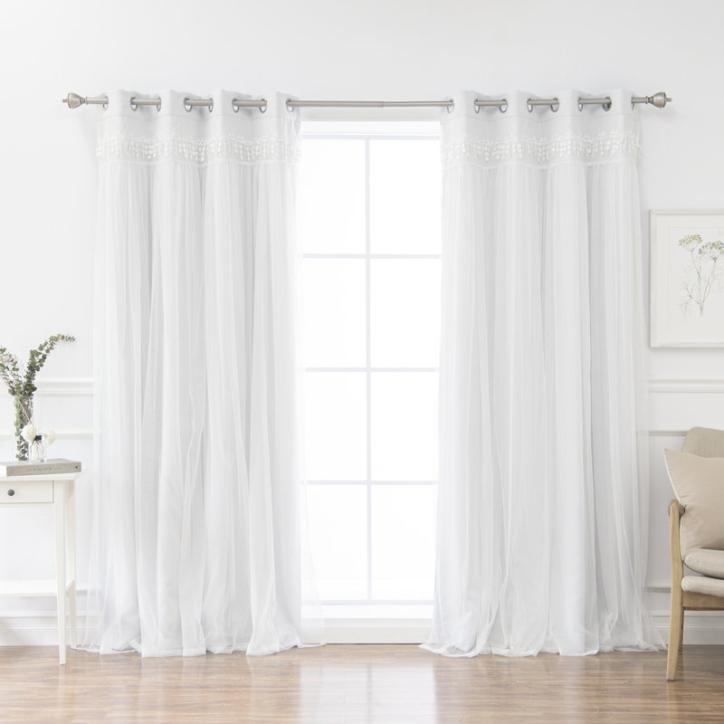 Loar Room Darkening Thermal Curtain Panels, Vapor, 52" W x 96" L