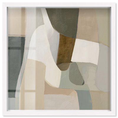 Tableau sous verre Desert Shallows II par Art Remedy, cadre blanc, 40 x 40