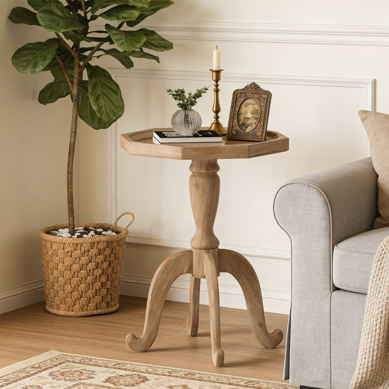Table d'appoint décorative, table basse avec pieds en bois