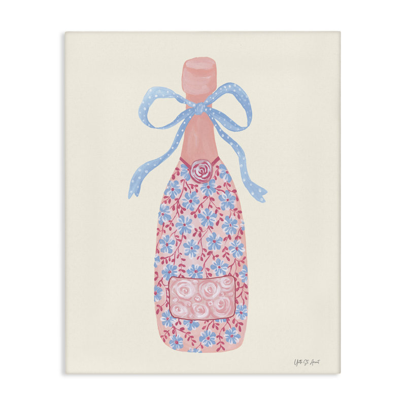 Toile pastel coquette champagne, design par Yvette St. Amant, H 20 po x l 16 po