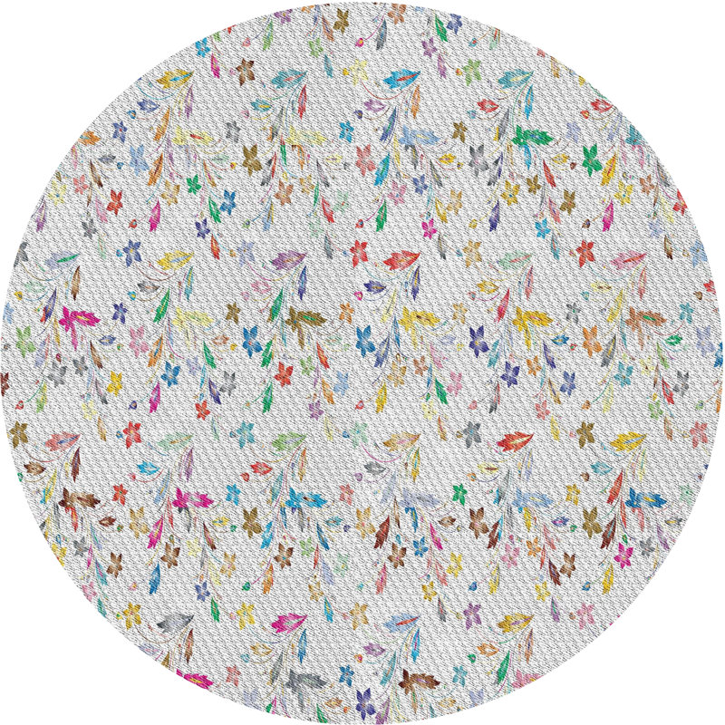 Tapis blanc cassé Shahzaib, Rond 6 pi