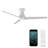 52" 3 - Blade Smart Propeller Ceiling Fan with Remote Control and Light Kit with Selectable Color Temperature Included-48482661-48482660