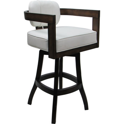 Très grand tabouret de bar pivotant en bois - siège de 34 po