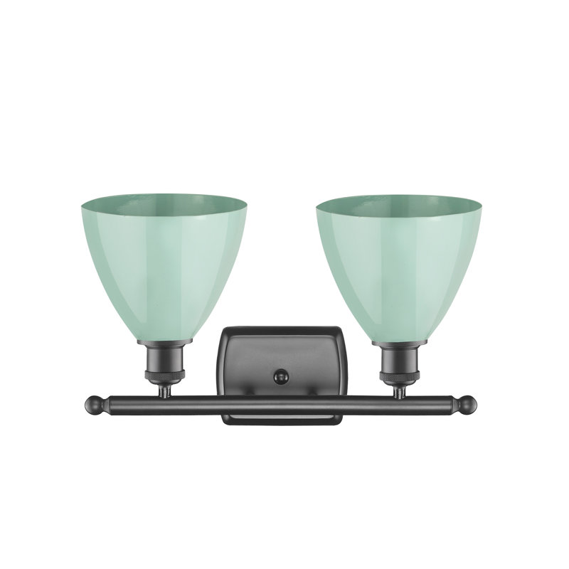 Éclairage pour meuble-lavabo à intensité variable 2 lumières Amylee, Écume de mer, Bronze huilé