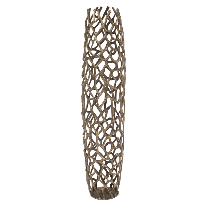 Fluker Aluminum Floor Vase, 41" H x 9" W x 9" D