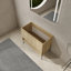 Meuble-lavabo autoportant avec portes à fermeture en douceur facile à assembler