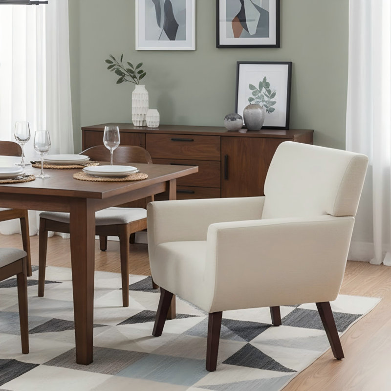 Fauteuil d'appoint rembourré de 28,7 po de largeur, Beige
