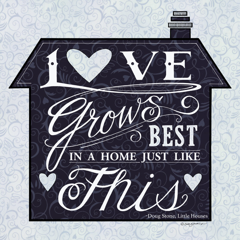 «In a Home» par Deb Strain - impression, H 12 po x l 12 po, Non, Toile tendue