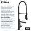 Robinet de cuisine rétractable à poignée simple à 2 fonctions de style commercial KRAUS Artec Pro -114318001
