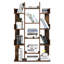 Rote 140.5cm H x 86cm W Library Bookcase