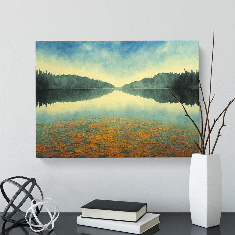 Pretty Forest Lake - Wrapped Canvas, 35cm H x 50cm W x 3cm D