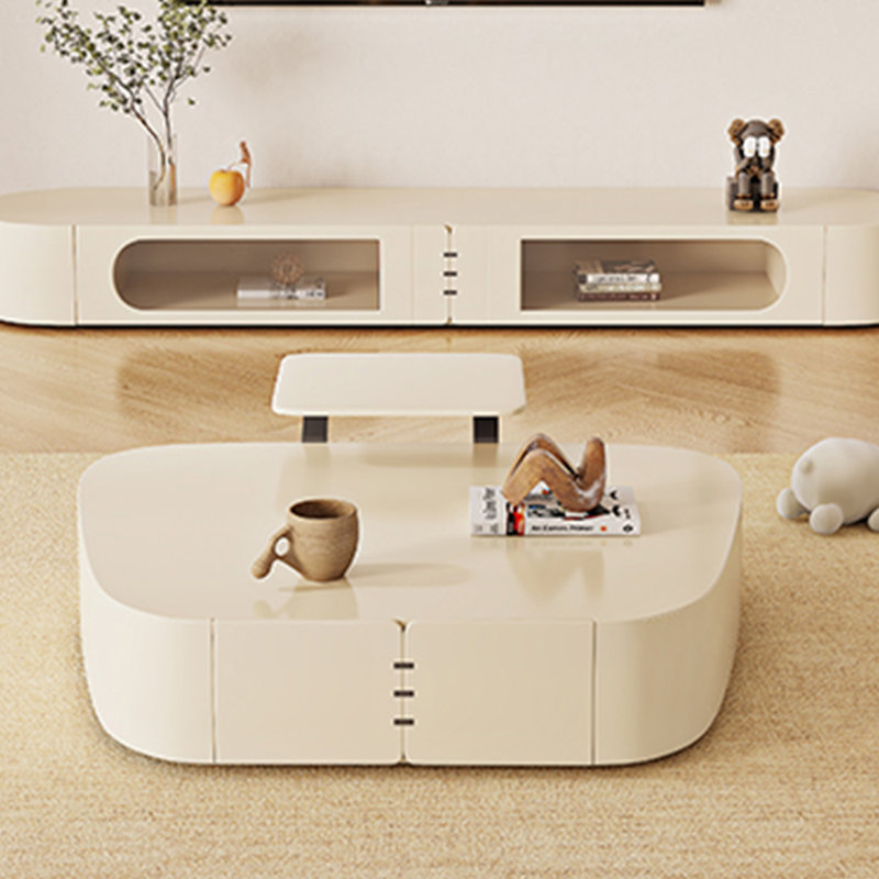 Creamy style modern simple coffee table