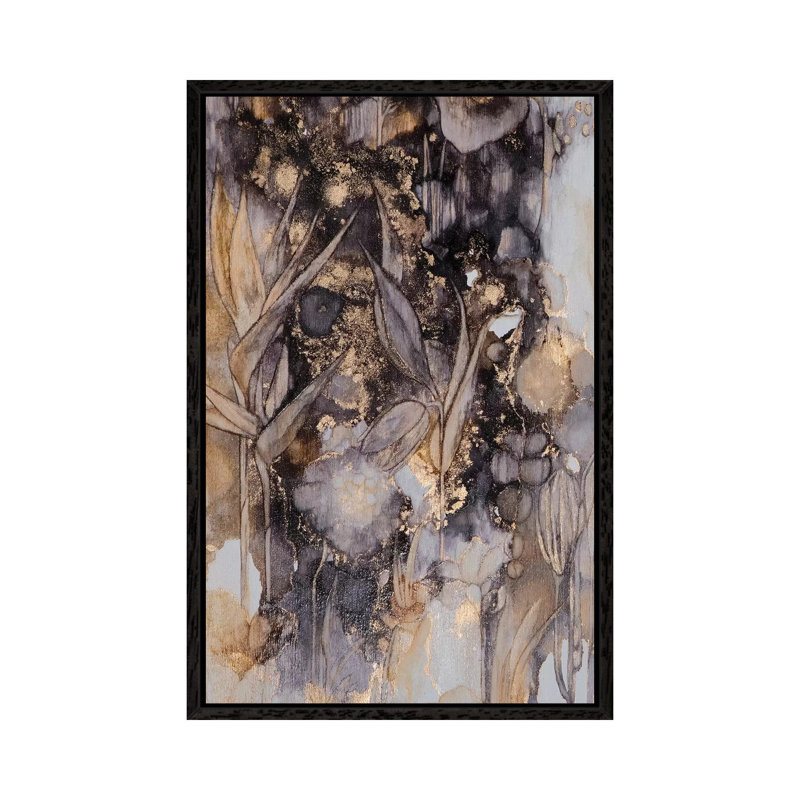The Watcher by Mishel Schwartz - Painting on Canvas, 66.04cm H x 45.72cm W x 3.81cm D, Black Floater Framed