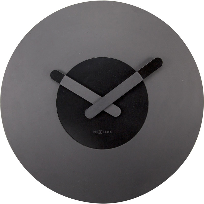 Solid Wood Wall Clock, Black