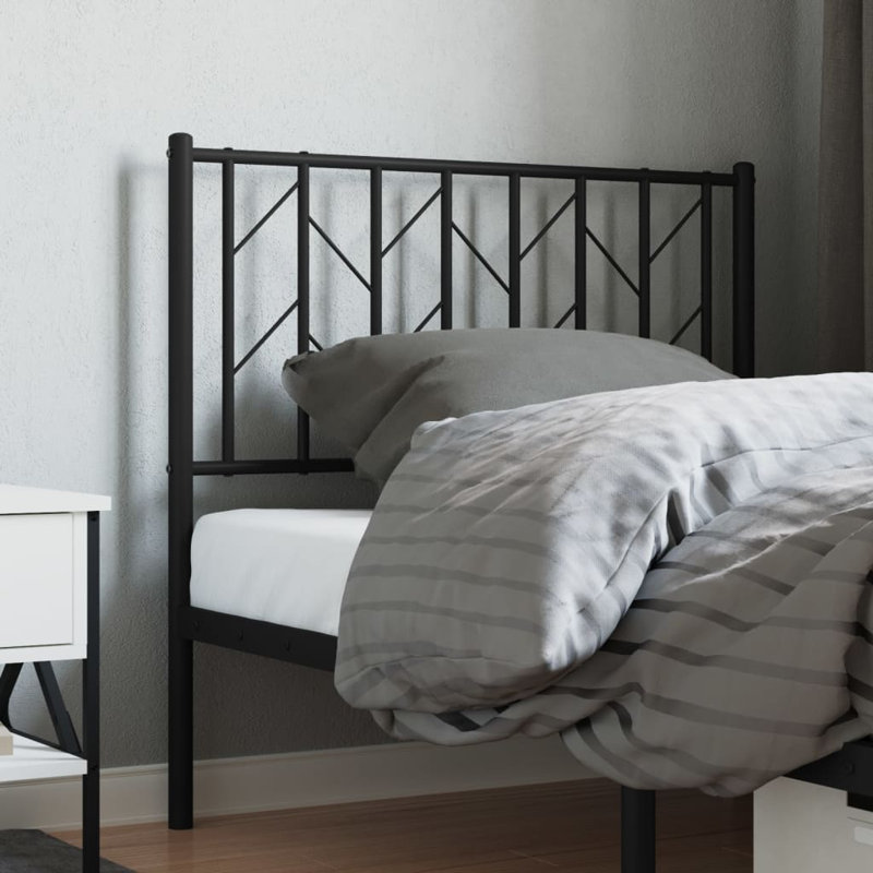 Nikka Metal Headboard, Black, 90cm