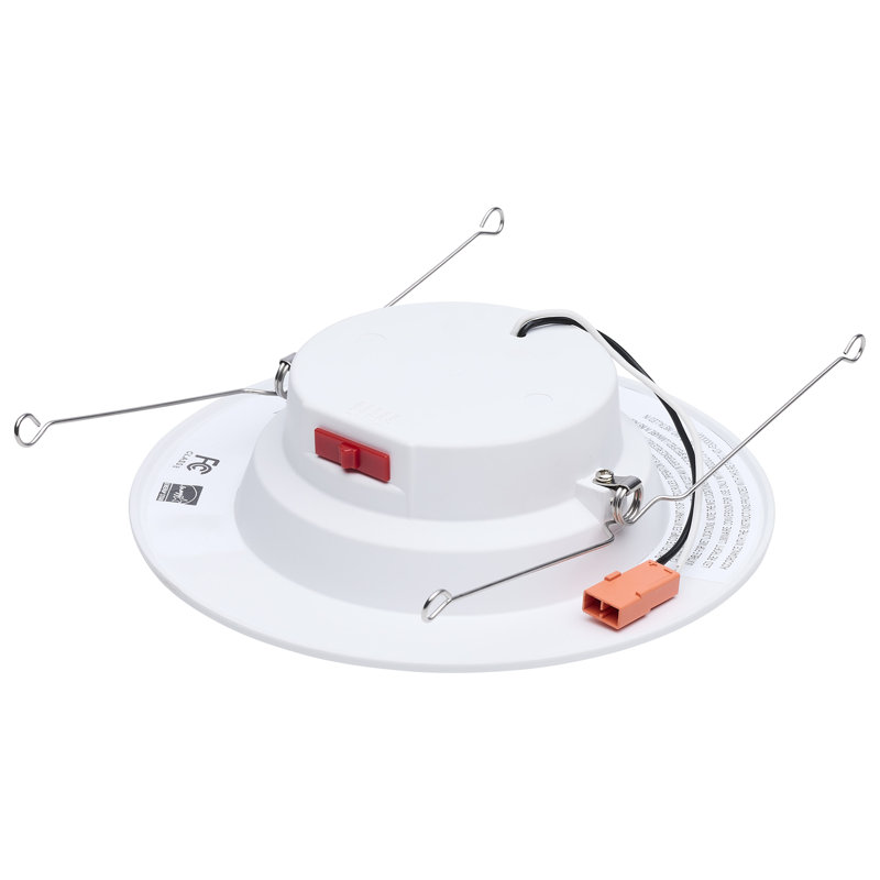 8 Watt LED Downlight Retrofit 5-6 Inch CCT Selectable Round White Finish