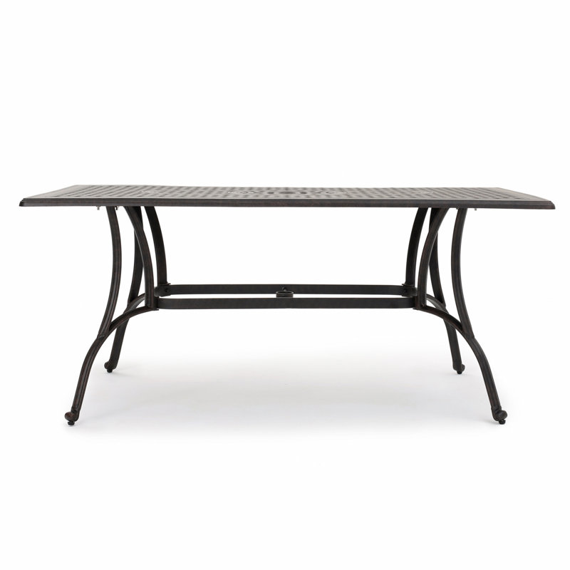 Outdoor Cast Aluminum Rectangular Dining Table