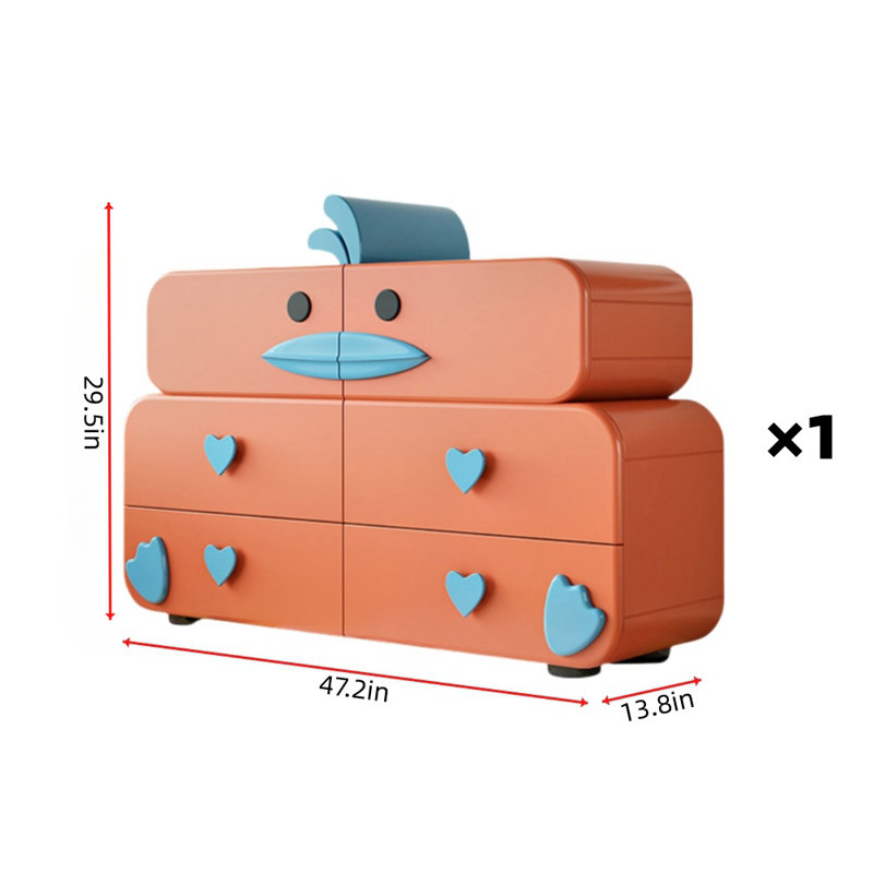 Commode d'appoint Modern Creative, Orange