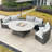 6 - Person Patio Conversation Sets with Cushions