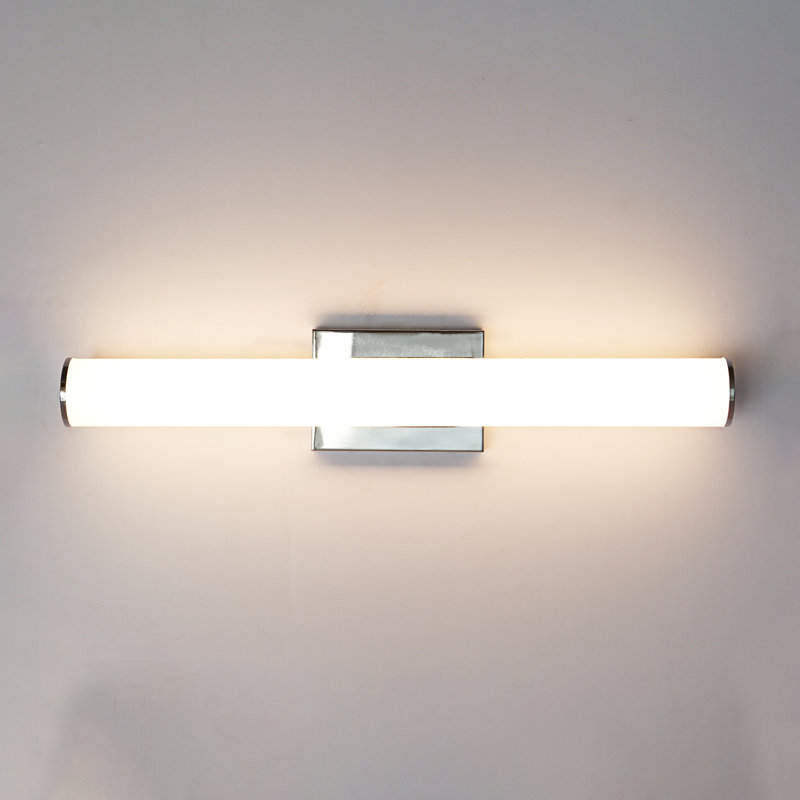 Luminaire de salle de bain à DEL 25 po, miroir de salle de bain à intensité variable, blanc chaud 3000 K, 24 W 1750LM, nickel brossé, éclairage mural pour coiffeuse, placard, miroir, certifié ETL