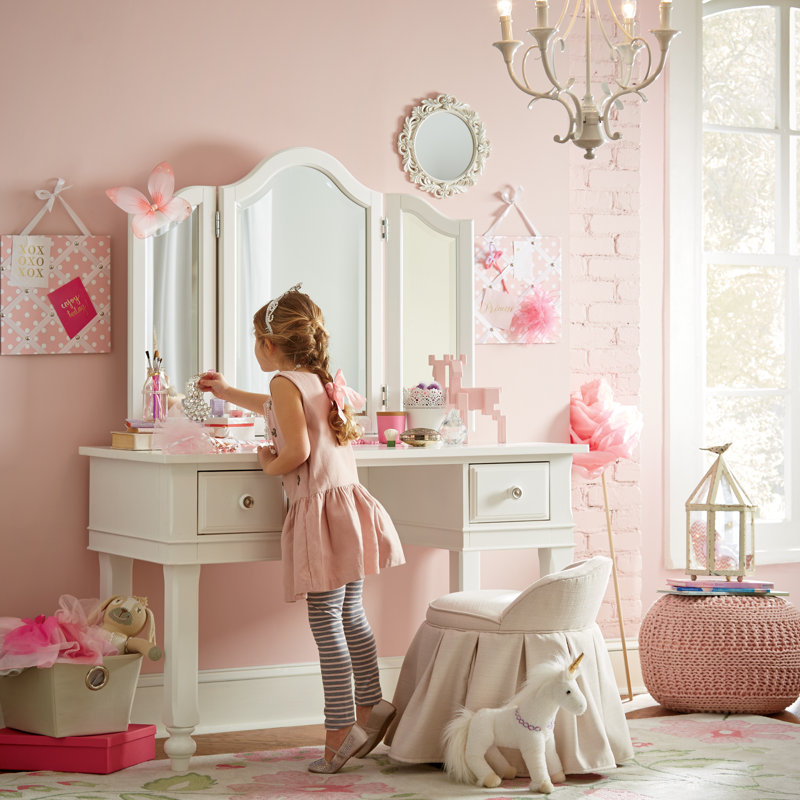 Nickelsville Kids Vanity Set with Mirror