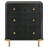 Anser Black 3-Drawer Nightstand