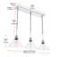 Manoel 3 - Light Kitchen Island Linear Pendant with Glass Accents-2029809200