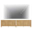 Armoire d'appoint moderne à 8 portes, console à motif géométrique faite à la main avec pieds fuselés, rangement de rangement maison de campagne 2-en-1, chêne naturel-1331070609