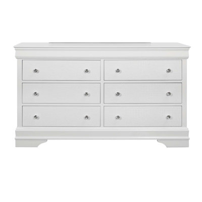 Shaker Crocodile Metallic White Dresser