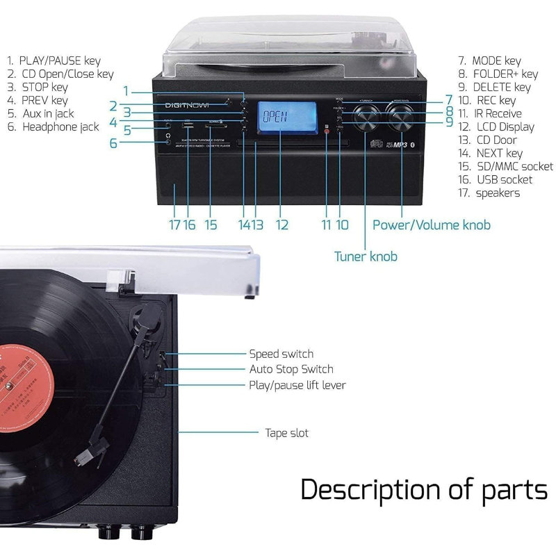 Tourne-disque DIGITNOW