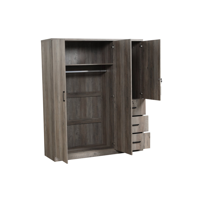 Krajewski 61 " W Armoire, Stone Gray