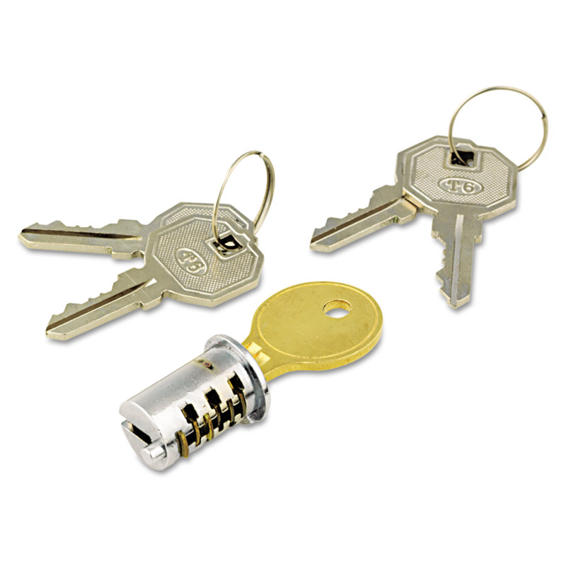 Silver Cylinder Lock Core Set for Metal Cabinets