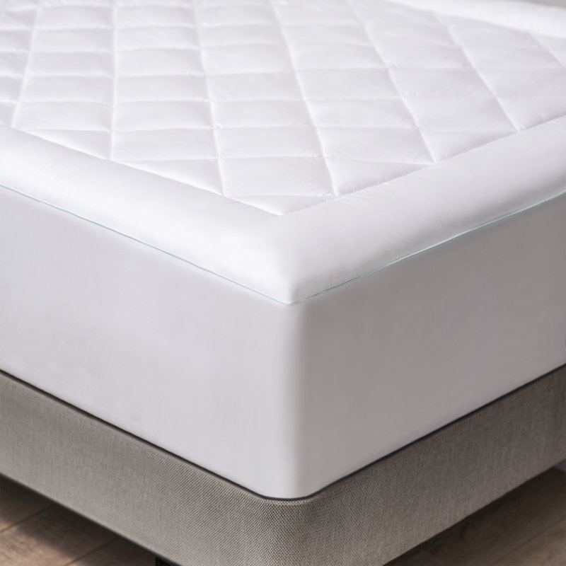 Full Size White Tencel Down Alternative Mattress Pad