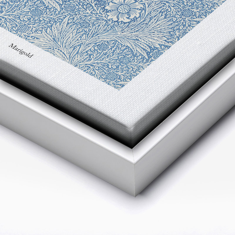 William Morris - souci n ° 1, H 18 po x l 24 po, Canevas, Encadrement blanc