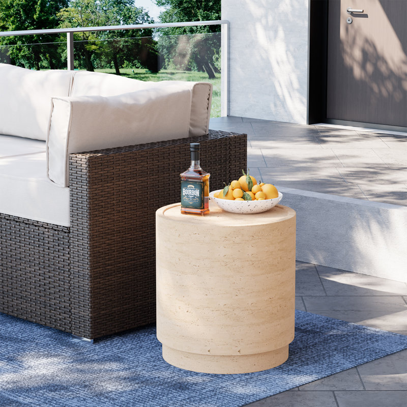 Table d'appoint en béton pour l'extérieur, 2