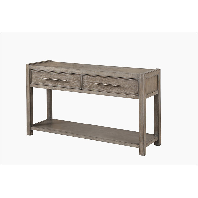 Bridgevine Home Cypress Lane 54 Inch Sofa Table, No Assembly Required, White Oak Finish