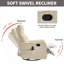 Fauteuil inclinable manuel à massage thermique avec chaise berçante et pivotante en similicuir pour le salon