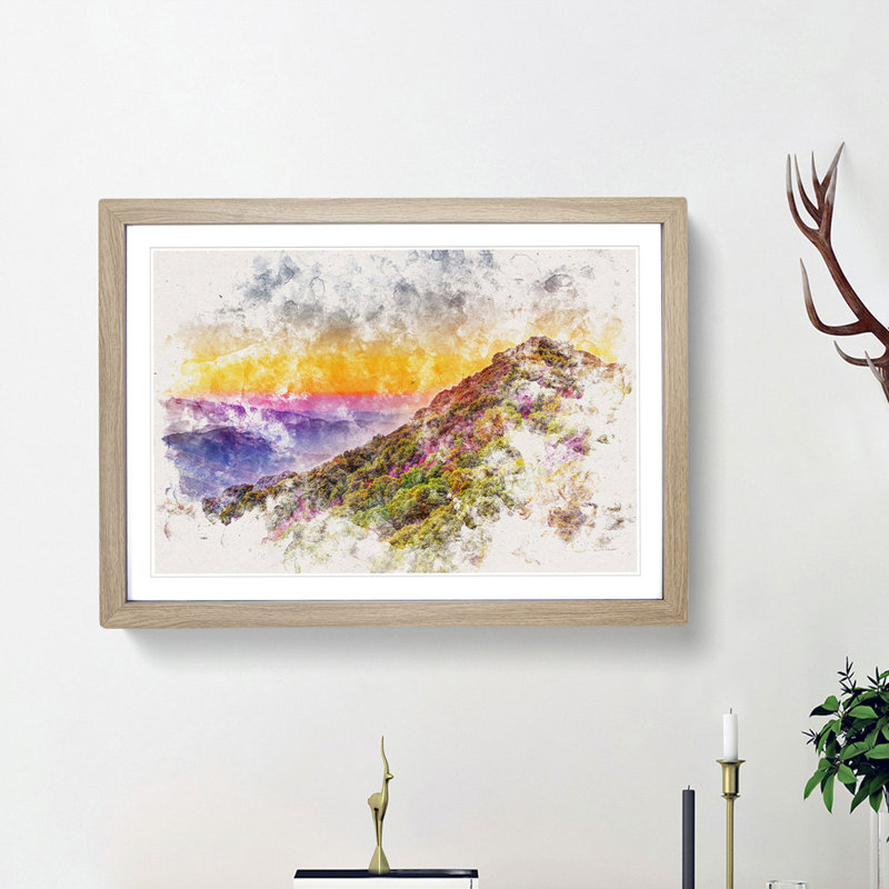 Sequoia National Park in Nevada - Picture Frame Painting Print, 33cm H x 45cm W x 2cm D, Oak Framed