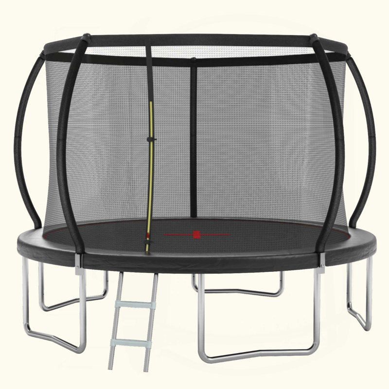 Trampoline citrouille de 12 pi avec stabilité et sécurité accrues pour un plaisir en famille, conception durable et résistante aux intempéries