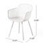 Chaise coquelicot pour patio d'extérieur - Blanc, polypropylène, étable et mobilier de style contemporain-1045395796
