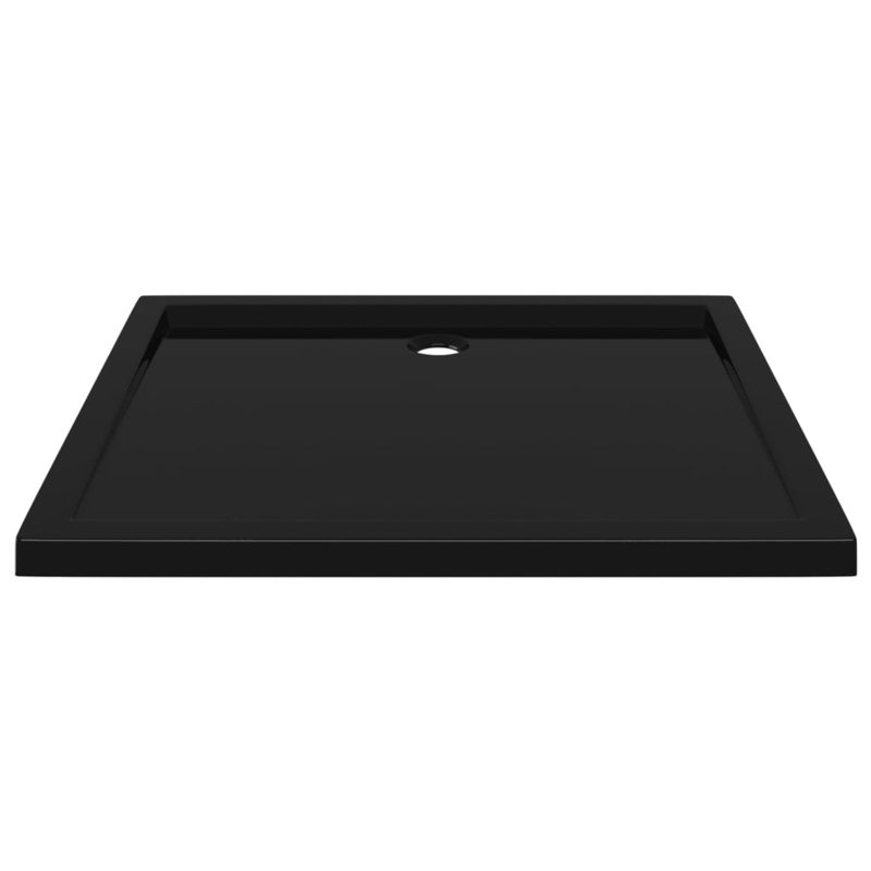 Base de douche rectangulaire en ABS Vidaxl 31,5 po x 35,4 po, Noir