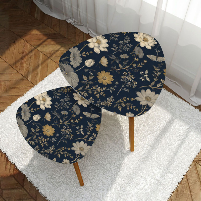 Ensemble de 2 tables basses gigognes Triangle