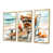Toile avec cadre flottant or