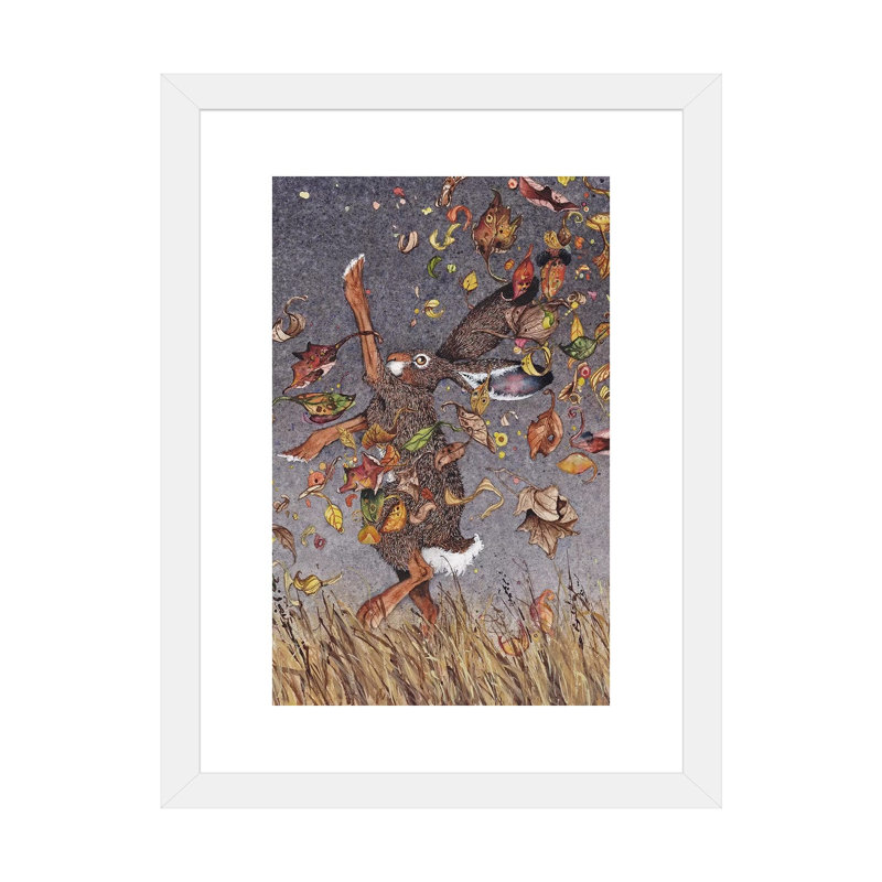 «Happy Dance» - Impression, H 24 po x l 16 po x P 1 po, Papier beaux-arts encadré blanc