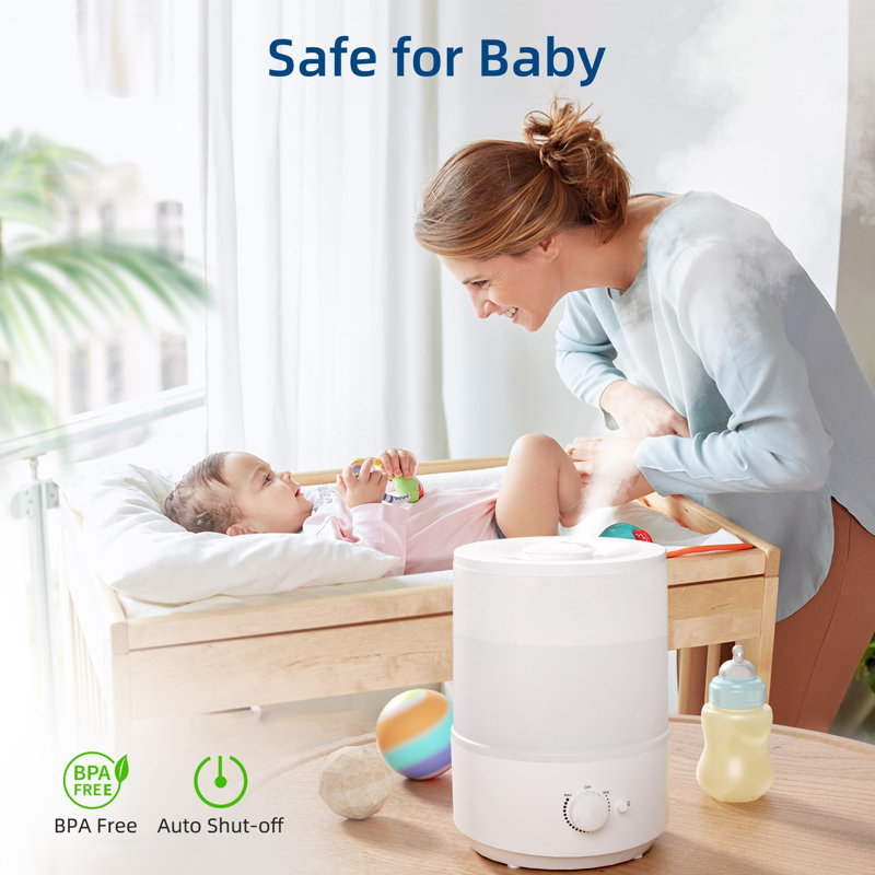 White 3L Cool Mist Humidifier with Oil Diffuser and Night Light