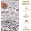 Aspire Homeware Grey Floral Vintage Area Rug-1823211941