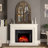Farmhouse Wood Wall Mirror Window Mirror with Opening Doors, Solid Wood Frame Wall Mirror, 1:1 HD Shatterproof Glass, Decorative Wall Mirror for Living Room, Bedroom, Entryway-757243872-757243873