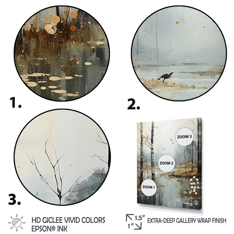 Tonalisme «Misty Morning Reverie I», reproduction sur toile, H 44 po x l 34 po x P 1,5 po, Toile tendue