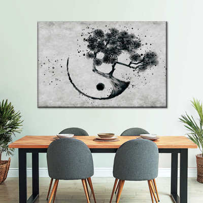 " Bonsai Yin Yang Canvas Print "