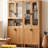 Burlywood Solid Wood+Glass Display Cases